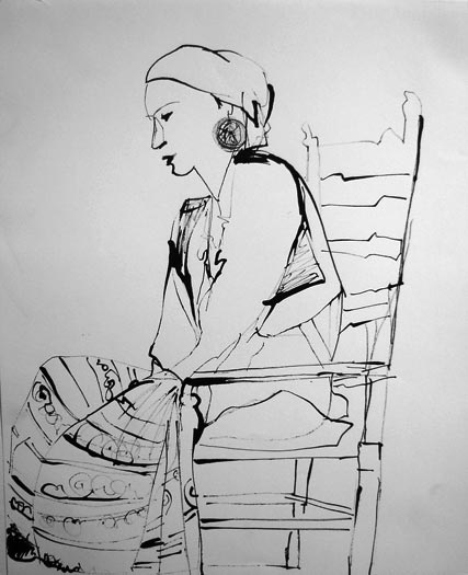 Girl on a Chair by Carolina Bergaz-Crews
